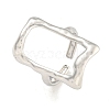 Non-Tarnish 304 Stainless Steel Hollow Rectangle Cuff Ring for Women RJEW-A043-15P-1