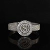 Brass Micro Pave Clear Cubic Zirconia Bangles for Women FS-WGA7409-23-1