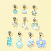 10Pcs 10 Styles Alloy Enamel & Resin European Dangle Charms PALLOY-FZ00006-6