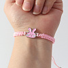 Easter Adjustable Alloy Enamel Link Polyester Cord Braided Bracelets WGB2890-02-2