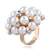 Alloy Rhinestone Adjustable Rings MG4570-1-1