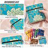 HOBBIESAY 16Pcs 8 Colors Chinese Brocade Tassel Zipper Jewelry Bag Gift Pouch ABAG-HY0001-02-4