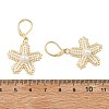 Brass Seed Glass Beads Leverback Earrings EJEW-MZ00759-01-5