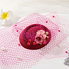 Polyester Birdcage Bridal Veil Netting with Chenille Dot AJEW-WH0471-103C-05-5