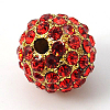 Alloy Rhinestone Beads RB-A034-12mm-A21G-2