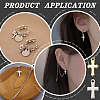 100Pcs 2 Colors 304 Stainless Steel Tiny Cross Charms FIND-UN0004-01-6