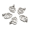 Tarnish Resistant Heart to Heart 304 Stainless Steel Pendants X-STAS-I032-122-1