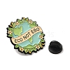 ECO NOT EGO Flower Plant Earth Alloy Enamel Pin Brooch JEWB-B014-02A-3