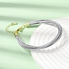 Polyester Metallic Braided Multi-strand Cord Bracelet for Bracelet Making BJEW-H642-02G-08-2