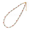 Bohemian Style Malachite & Natural Carnelian & Shell Pearl Beaded Necklaces Jewelry Unique GJ6479-1