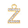 Golden Tone Alloy Rhinestone Pendants PW-WGCC773-26-1