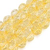 Crackle Transparent Glass Beads Strands GLAA-N068-06A-06-1