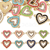 32Pcs 8 Colors Alloy Enamel Connector Charms FIND-TA0003-57-10