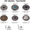 22 Sets Alloy Craft Solid Screw Rivet PALLOY-CA0002-22-2