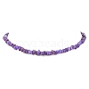 Dyed Natural Freshwater Shell Nuggets Beaded Necklaces NJEW-JN05488-03-2