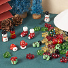 44pcs 10 style Christmas Handmade Lampwork Beads LAMP-TA0001-16-5