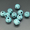 Opaque Acrylic Beads SACR-WH0008-028F-1