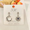 Alloy Rhinestone Stud Earrings FS-WGE0AD6-23-1