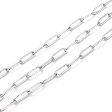 304 Stainless Steel Paperclip Chains CHS-D033-06P-02
