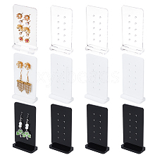   12 Sets 3 Colors 10-Hole Acrylic Vertical Earring Display Stands EDIS-PH0001-76