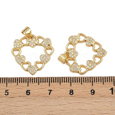 Brass Micro Pave Cubic Zirconia Pendants ZIRC-I367-12G-08-1