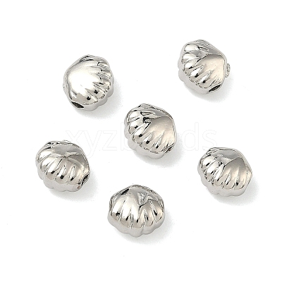 Shell Shape Brass Beads KK-G555-04P-1