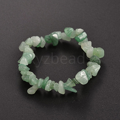 Chips Gemstone Beaded Stretch Bracelets X-BJEW-JB01826-1