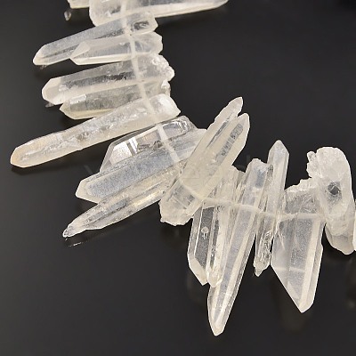Natural Rough Quartz Crystal Bead Strands G-I111-02-1