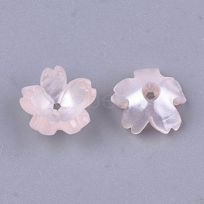 Cellulose Acetate(Resin) Bead Caps X-KK-S161-03B-1