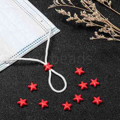 Star PVC Plastic Cord Lock for Mouth Cover KY-D013-01C-1