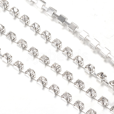 Brass Rhinestone Strass Chains CHC-T002-SS18-01S-1