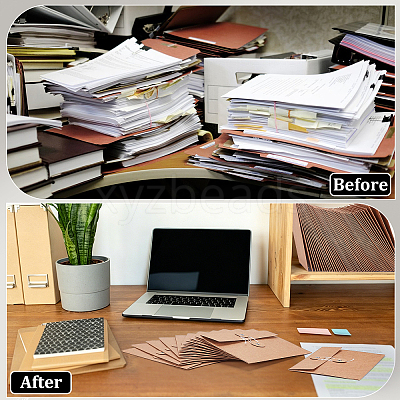 80Pcs Retro Buckle Blank Kraft Paper Envelopes DIY-WA0001-41-1