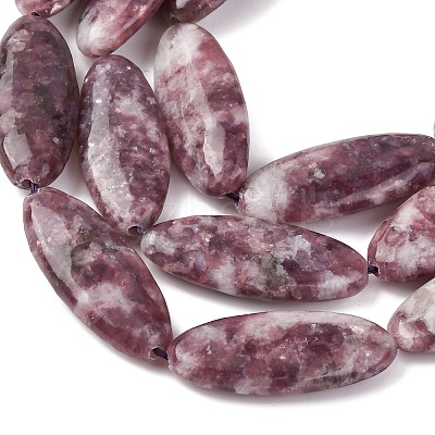 Natural Lepidolite/Purple Mica Stone Beads Strands G-F808-A01-01A-1