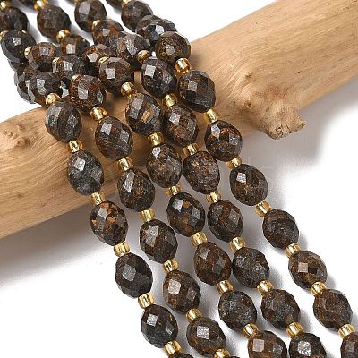 Natural Bronzite Beads Strands G-F809-A07-01-1