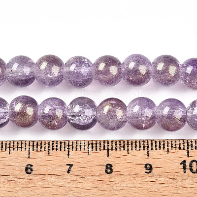 Transparent Crackle Glass Bead Strands X-GLAA-T025-8mm-02E-1