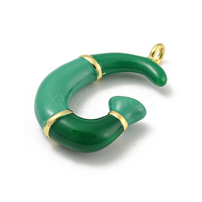 Brass Enamel Pendants KK-E093-03G-G-1