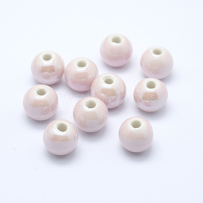 Glazed Porcelain Beads PORC-D001-12mm-24-1