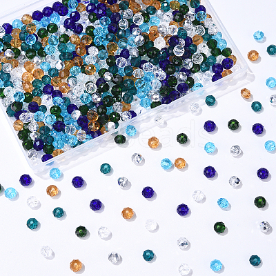 7 Strands 7 Styles Electroplate Glass Beads Strands EGLA-YW0003-94A-1
