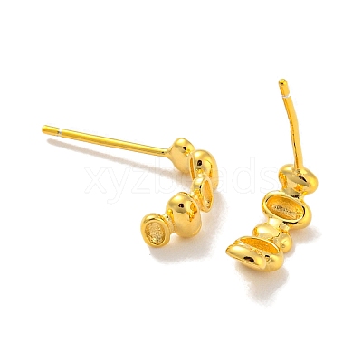 925 Sterling Silver Stud Earring Findings STER-Q192-15G-1