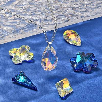 11Pcs K9 Glass Rhinestone Pendants GLAA-TZ0001-02-1