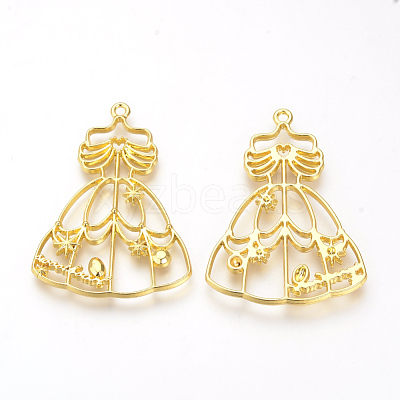 Alloy Open Back Bezel Pendants PALLOY-R098-59G-1