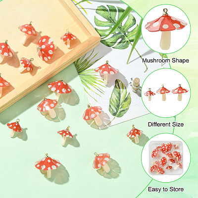 15Pcs 3 Styles Plastic Pendants KY-CJ0002-13-1
