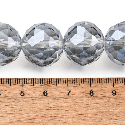 Transparent Electroplate Glass Beads Strands EGLA-N002-34H-F03-1