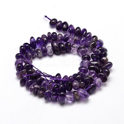 Natural Amethyst Chip Beads Strands G-E271-123-1
