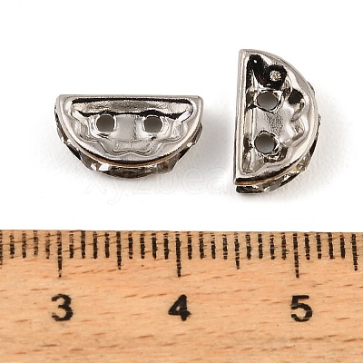 Brass Crystal Rhinestone Spacer Bars RB-T019-02A-P-1