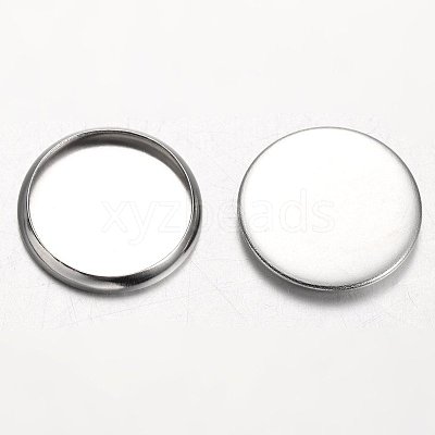 Tarnish Resistant Stainless Steel Plain Edge Bezel Cups STAS-M226-03B-1