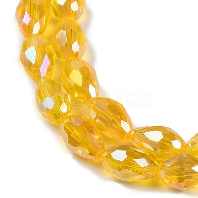Transparent Electroplate Glass Beads Strands EGLA-N013-T10mm-B04-1