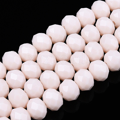 Opaque Solid Color Glass Beads Strands EGLA-A034-P6mm-D33-1