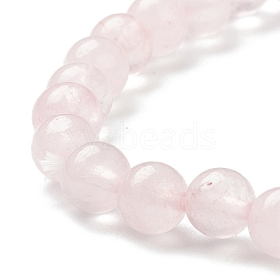 Natural Rose Quartz Beaded Stretch Bracelets BJEW-D446-B-11-1