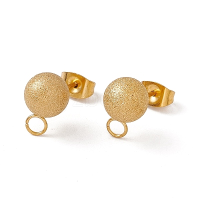 304 Stainless Steel Stud Earring Findings LS-STAS-E179-05E-G-1